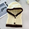 Korean Balaclava Beanie Cap Winter One Piece Knitted Scarf Hat Hood Neckerchief Women Neck Collar Warmer Thickened Hooded Hats