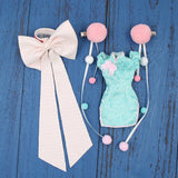 Handmade Blyth Doll Bear suit Clothes Doll Blyth Doll Clothes Princess Dress With White Lace For Ymy Licca Azones Ob24 Ob27 Fr
