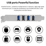 TISHRIC PCIE 1X To 4 USB 3.2 Port Expansion Card D720201 Control Add on Card Support system Win xp/Vista/7/8/10/11 32-bit/64-bit