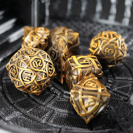 Special Offer Resin Metal Dice Set Sample With Metal Box Polyhedral DND Dice Set Sample Limited to 1 set of RPG game Dice Set