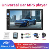 2DIN 7 Inch Car Radio Stereo Automotive Central Multimedia Player Intelligent System For Universal Car MP3/MP5/BT/AUX/FM/USB/SWC