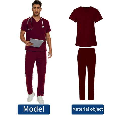 High Quality Unisex Scrubs Uniform Nurse Suit Pet Beauty Shop Medical Sets Spa Uniforms Womens Scrub Sets Work Wear Oversized