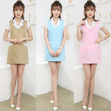 Women Salon Apron SPA Barber Shop Work Clothes Dress Hairdresser Beauty Salon Apron Manicure Shop Uniform Sleeveless Aprons