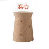 Creative Solid Wood Stool Log Pouf Sitting Stool Household Side Table Stump Hotel Decoration Coffee Table Creative Round Stool