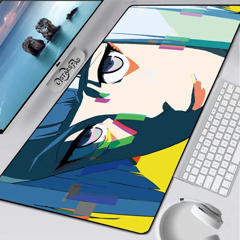 Cyberpunk Mouse Pad Anime Mousepads Edgerunners Keyboard Mat DIY Soft Gamer Large DeskMat XXL XL Gaming Accessories for Computer