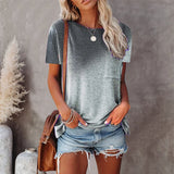 Plus Size Oversized Womens Summer Tie Dye Tops T-shirt Ladies Happy Holiday Short Sleeve Casual Loose Blouse Tee For Female 2023