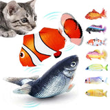 Baby Electric Fish Toy Plush Simulation Animal Electric Swing Fish Pacify Cat Pet Toy for Kids Adult Birthday Christmas Gift