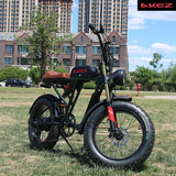 Smart and Powerful AKEZ 1500W 26AH 48V Lithium Full Suspension Folding Mountain Electric Bike Fat Tire Electric Bike Bike