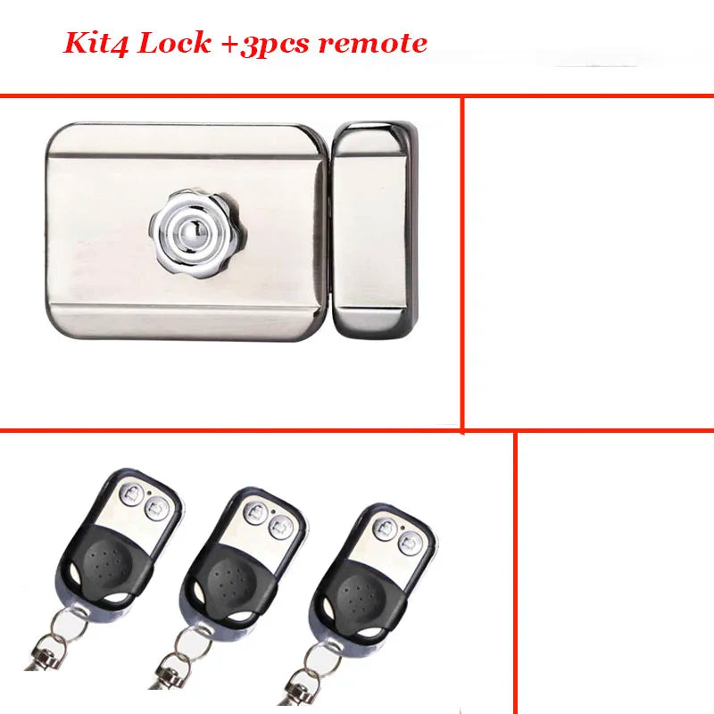 AA Battery Driven Remote Control Electric Lock Hidden Door Lock Key Electronic Door Lock Home Access control system