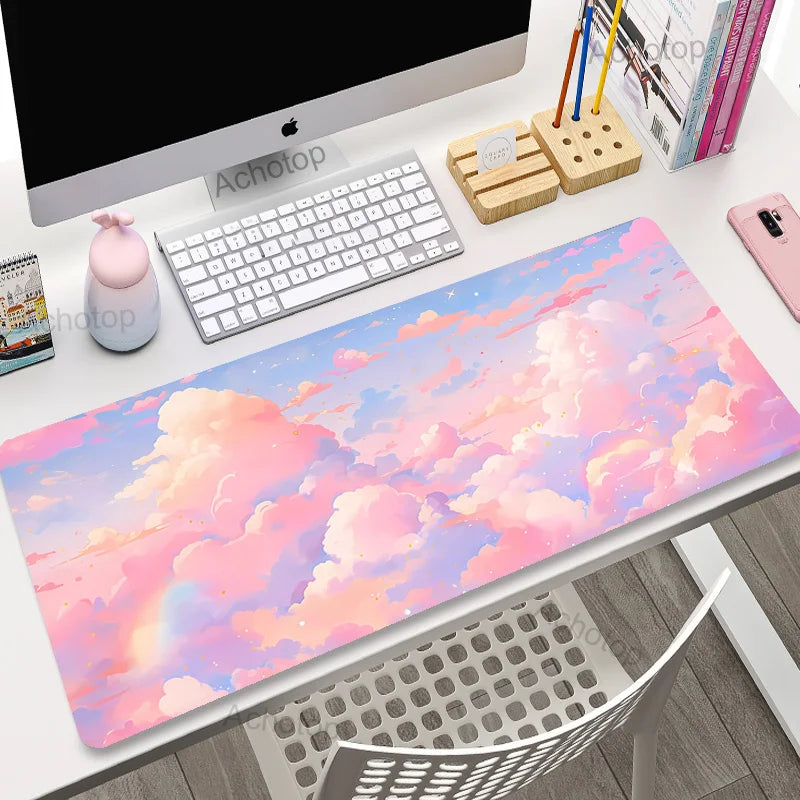 Kawaii Gaming Mouse Pad Large Mousepad Computer Game Keyboard Laptop Mouse Mat 400x900 Anime Desk Mats Play CS GO LOL Mause Pad