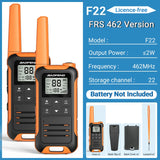 2PCS Baofeng F22 Walkie Talkie Portable Mini Communication Radio Profesional PMR446 /FRS Talkie Walkies Transceiver Radio