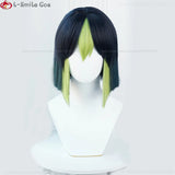 Tighnari Cosplay Wig Game  Sumeru Tighnari Short Heat Resistant Synthetic Hair Halloween Party Wigs Ear + Wig Cap