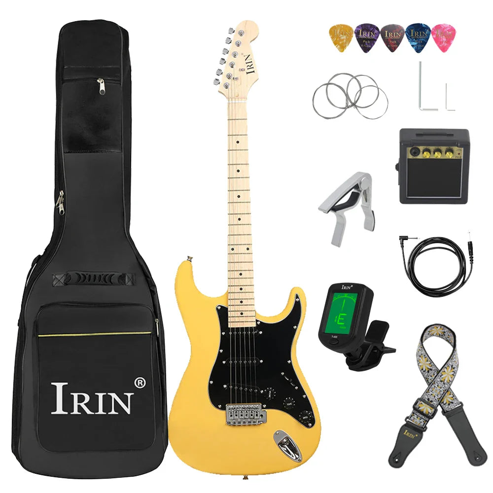 IRIN 39 Inch 21 Frets Electric Guitar 6 String Basswood Body Electric Guitar With Speaker Necessary Guitar Parts & Accessories