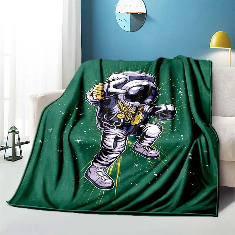 Cartoon Astronaut blanket sofa blanket air conditioning cover blanket blankets for beds cute blanket children‘s blanket