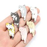 10pcs Kawaii Pet Kitten Enamel Charms for DIY Ornaments Accessories Necklace Earrings Keychain Cute Lazy Cat Alloy Pendants