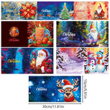 20/16/12/8pcs Christmas Cards Diamond Painting Greeting Cards 5D Diamond Embroidery Diamond Mosaic Set New Year Christmas Gift