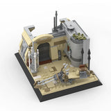 MOC Space Wars Desert Power Plant Desert Village Eisley-Cantina Slums Home Architecture Building Building Block for Child Gfit