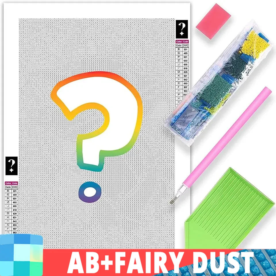 AB Fairy Dust Drill Mystery Diamond Painting Surprise Gift Random Picture Mysterious Embroidery Full DIY Home Decor Childrens