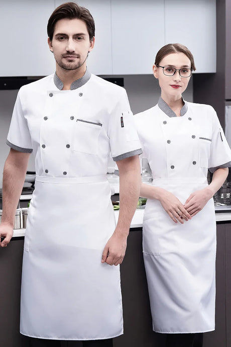 long Sleeve Chef Uniform Restaurant Professional Clothes Cooking Waiter Coat Outfit Kitchen Work Jackets Cook Wear Solid Color