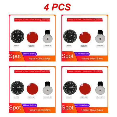 1~10PCS Car Electronic Clock Luminous Automobiles Mini Digital Watch Quartz Time Clocks Auto Ornaments for Car Accessories