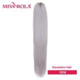 Miss Rola Synthetic Wholesale Bulk 6 Pieces 30Inch 28Inch 26Inch Pre Stretched Jumbo Braiding Hair Kanekalon EZ Twist Braid Hair