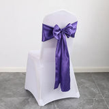 10/50/100pcs Satin Chair Sashes Wedding Chair Bow Knot Ribbon Tie For Party Hotel Event Banquet Birthday Decoration