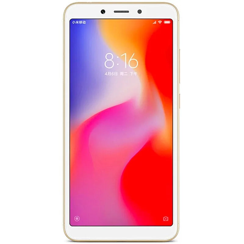 Original Smartphone Xiaomi Redmi 6A 3+32Gb Wholesale Xiaomi Mobile Phones Unlocked Android Google Play Redmi 6 Global Frimware