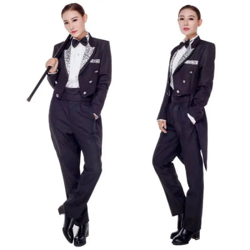 Men's Tuxedo Suits Set Classic Formal Tailcoat Tuxedo 2 Pcs Sets Women Fashion Party Wedding Prom Clothing Male (Jacket+Pants)