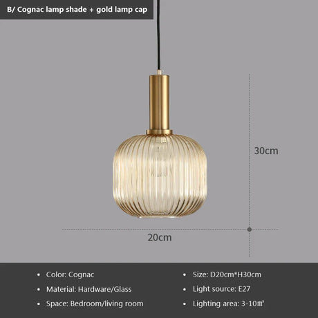 Nordic Retro restaurant colorfull Glass pendant lights Creative living room Lamp Simple bedside lamp LED E27 light