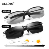 2PCS Photochromic Sunglasses Men Driving Chameleon Glasses Polarized Male Day Night Vision Driving Change Color Sun Glasses UV