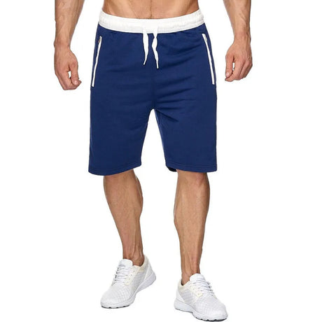 Plus S-3XL Men Run Shorts Patchwork Training Shorts Zipper Pockets Gym Sports Quick Dry Short Casual Fitness Shorts 2023 New