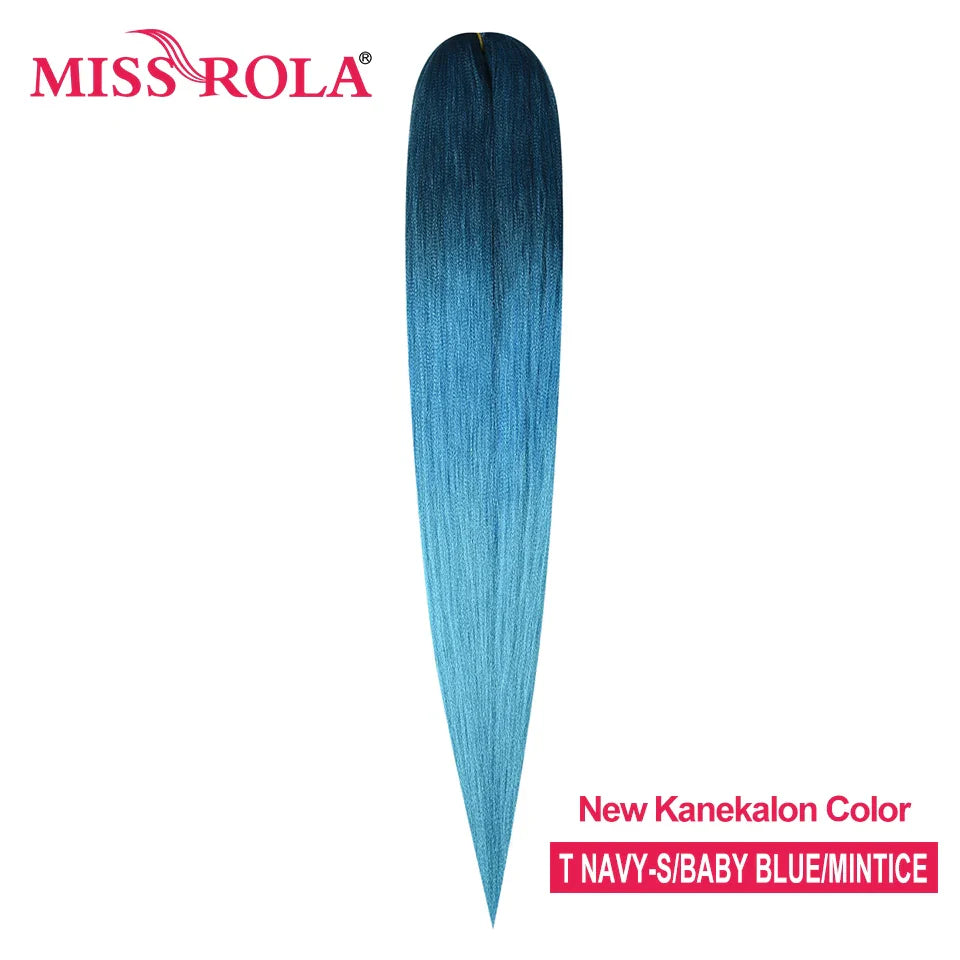 Miss Rola Synthetic Wholesale Bulk 6 Pieces 30Inch 28Inch 26Inch Pre Stretched Jumbo Braiding Hair Kanekalon EZ Twist Braid Hair