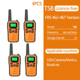 2/4/6 PCS ABBREE Walkie Talkie PMR/FRS UHF Mini Radio Up to 8 KM Range Handheld Ham Two Way Radio Communicator Transceiver