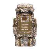 80L Waterproof Camouflage Tactical Backpack Large Capacity Men's Army Backpacks Camping Backpack Outdoor Mountaineering Bag