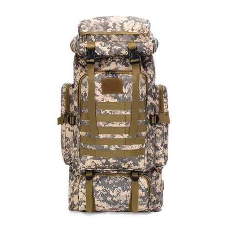 80L Waterproof Camouflage Tactical Backpack Large Capacity Men's Army Backpacks Camping Backpack Outdoor Mountaineering Bag