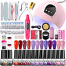 LILYCUTE Manicure Set For Quick Nail Extensions Gel Nail Polish With UV LED Nail Lamp Electric Nail Drill All For Nail Gel Tools