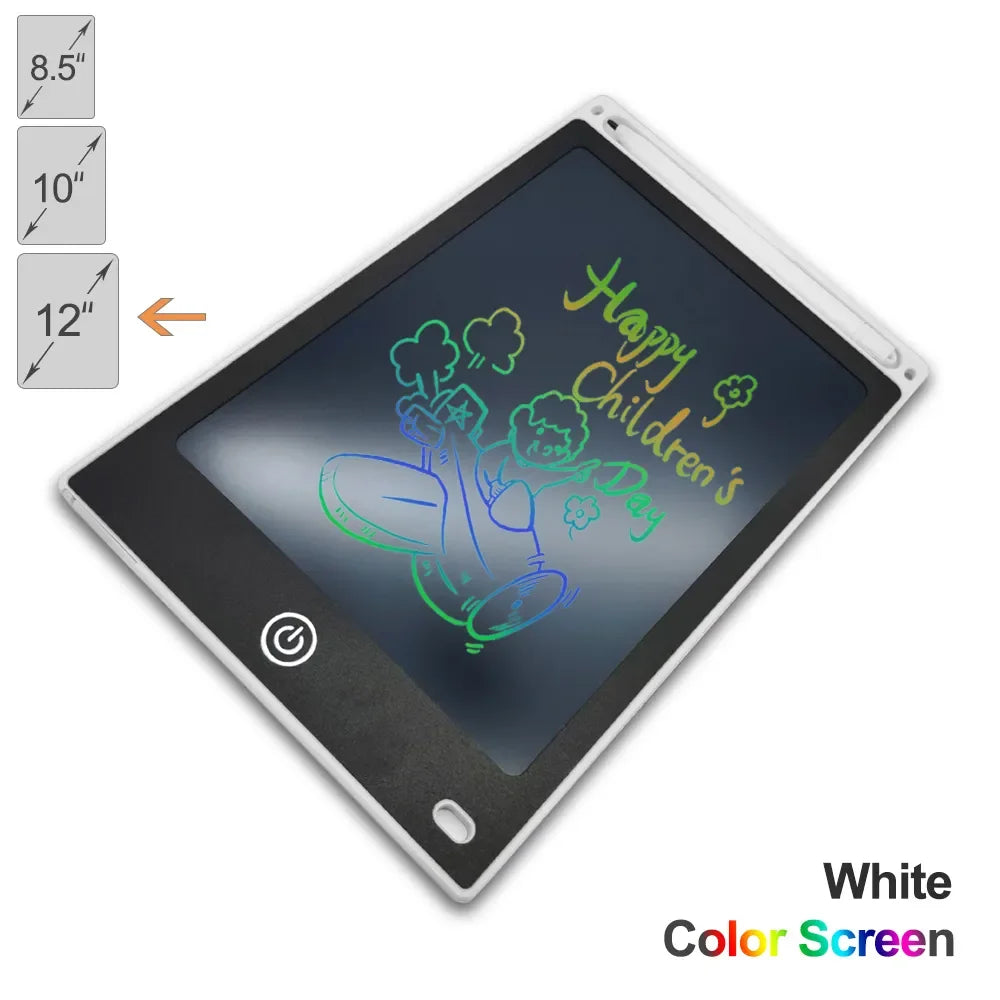 12 Inch 2 Styles LCD Writing Tablet Drawing Board Repeatable Erasable and Writable LCD Handwriting Pad for Children Boys Girls