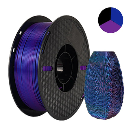 Tricolor 3D Printer Filament Silk PLA 3 Color for 3D Printing Plastic Materials 1.75mm 1KG Rainbow Spool No Bubble Multicolor