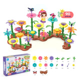 Flower Garden Building Toys Set For Kids Educational Activity for Preschool Toddler Creativity Stacking Block Games Gift