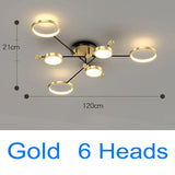 Modern Pendant Light LED Nordic Lamp Gold Black Hanging Chandelier Ceiling Lights Dimming Remote Control Lighting Fixture