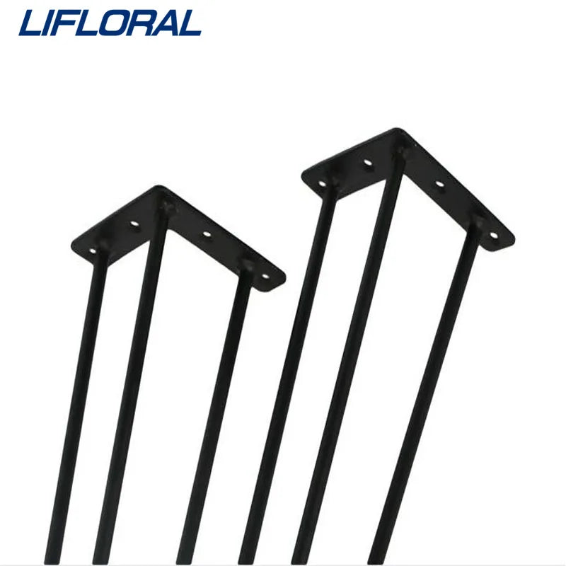 4Pcs 10cm Metal Table Legs Hairpin Furniture Legs DIY Home Bench Dining Desk End Coffee Table Feet Accessories Floor Protectors