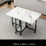 Table Folding Dining table Movable Table Set Dining Table Chair Set Chair Dining Room Furniture Small Apartment Living Room