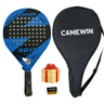 Camewin Padel Racket Tennis Carbon Fiber Soft EVA Face Tennis Paddle Racquet Racket with Padle Bag Cover With Free Gift New Hot