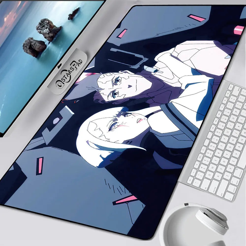 Cyberpunk Mouse Pad Anime Mousepads Edgerunners Keyboard Mat DIY Soft Gamer Large DeskMat XXL XL Gaming Accessories for Computer