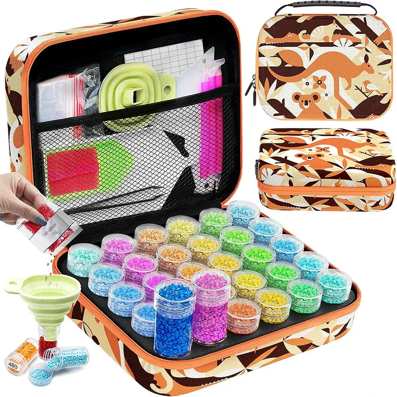 ARTDOT Storage Box For 5D Stitch Diamond Painting Art Tools 30 60 120 240  420 Slots Diamonds Painting Bag Kits Accessories New