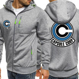 Japanese Anime Letter C Logo Men Clothes Loose Pocket Sweatshirt Autumn New 2023 Zip Up Hoodie Fleece Tracksuit Hoody Man