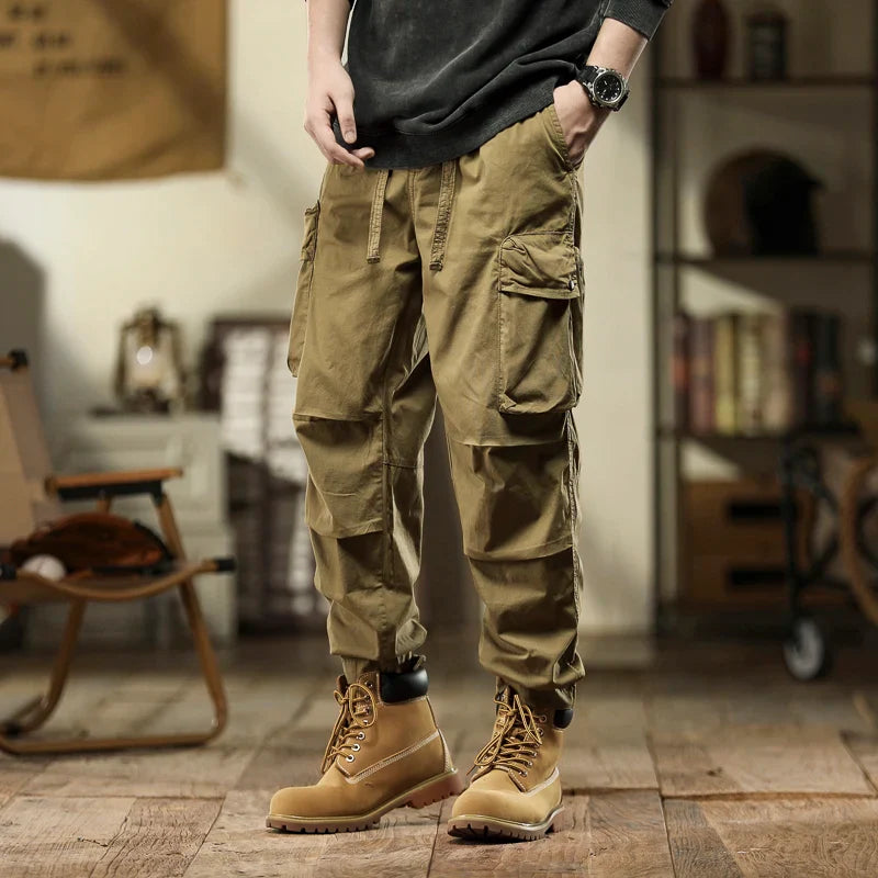 2023 Autumn Winter Cargo Pants Men Retro Loose Casual Pants Men Military Tactic Outdoors Jogging Pants Fashion Sweatpants