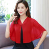 Korean Solid Chiffon Transparent Sunscreen Shawl Female Summer Air Conditioned Blouse Cardigan Neck Guard Cloak Silk Scarf R13