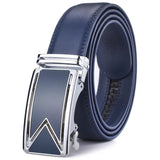 Plyesxale Men Belt 2024 Cowhide Genuine Leather Belts For Men Luxury Automatic Buckle Belts Brown Black Cinturones Hombre B55