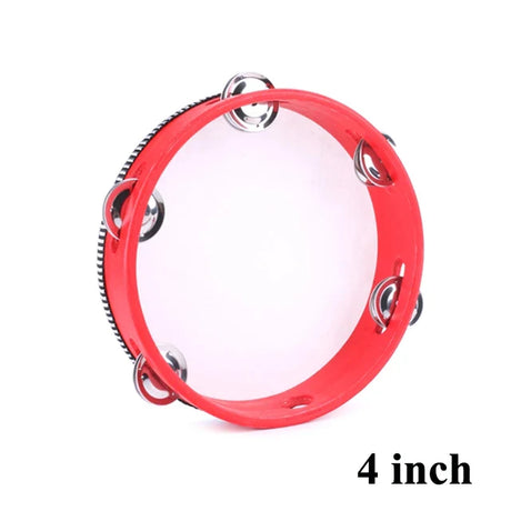 4/6/7/8/10 Inch Tambourine Drum Children Educational Tambourine Round Percussion For Party Dancing Toy Wooden Musical Instrument